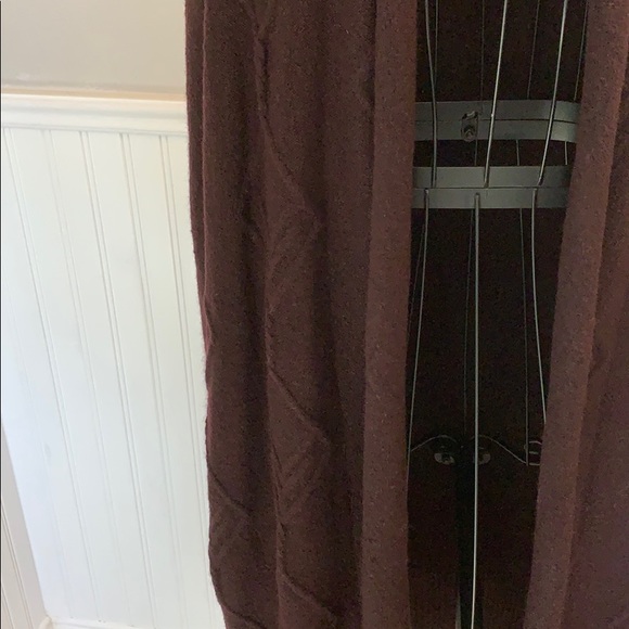 💚 Hannah Long Burgundy Textured Cardigan Women L - Picture 4 of 7